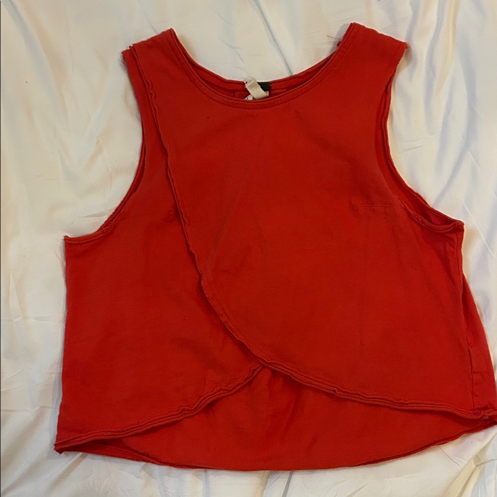 Wee The Free Red Sleeveless Layered Tank Top